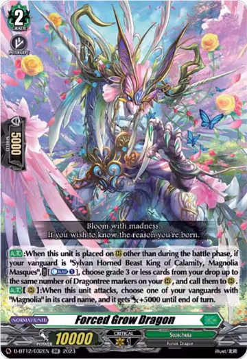 Forced Grow Dragon (D-BT12/032EN), D-BT12: Evenfall Onslaught — Vanguard card price