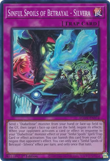 Sinful Spoils of Betrayal - Silvera (AGOV-EN074), Age of Overlord — Yu-Gi-Oh! card price
