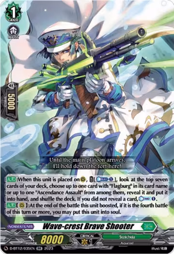 Wave-crest Brave Shooter (D-BT12/035EN), D-BT12: Evenfall Onslaught — Vanguard card price