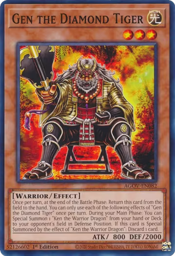 Gen the Diamond Tiger (AGOV-EN082), Age of Overlord — Yu-Gi-Oh! card price