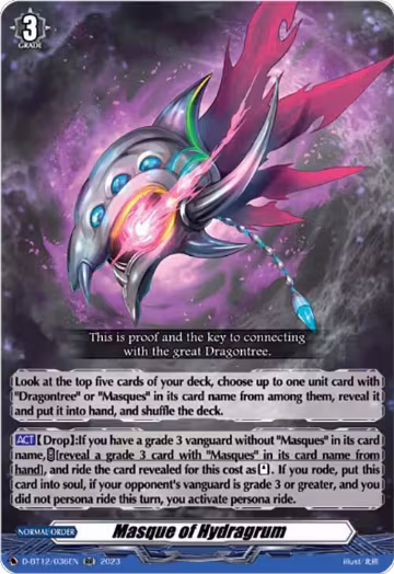Masque of Hydragrum (D-BT12/036EN), D-BT12: Evenfall Onslaught — Vanguard card price