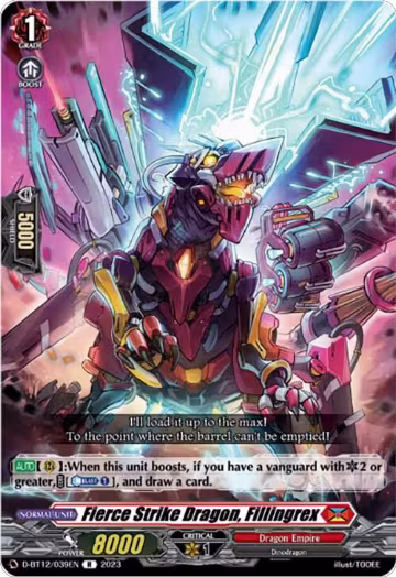 Fierce Strike Dragon, Fillingrex (D-BT12/039EN), D-BT12: Evenfall Onslaught — Vanguard card price