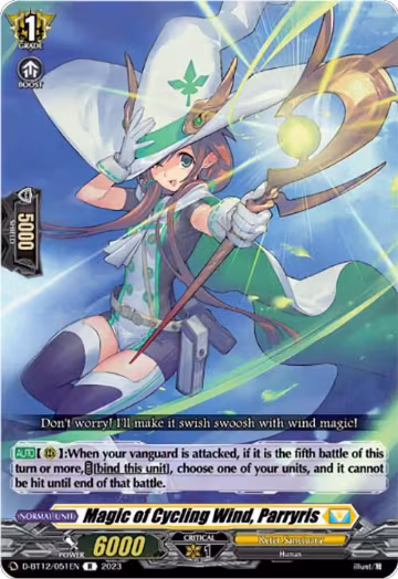 Magic of Cycling Wind, Parryris (D-BT12/051EN), D-BT12: Evenfall Onslaught — Vanguard card price