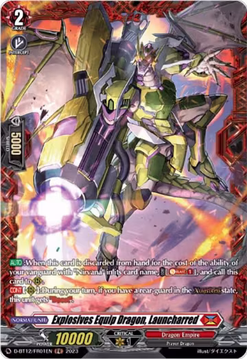 Explosives Equip Dragon, Launcharred (FR) (D-BT12/FR01EN), D-BT12: Evenfall Onslaught — Vanguard card price