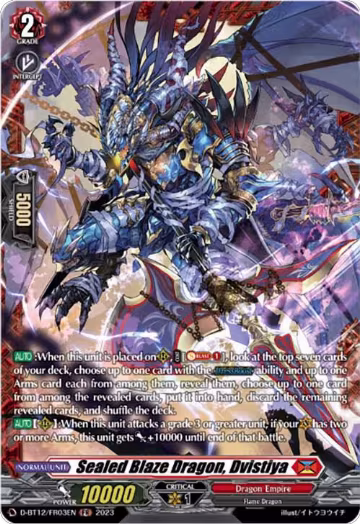 Sealed Blaze Dragon, Dvistiya (FR) (D-BT12/FR03EN), D-BT12: Evenfall Onslaught — Vanguard card price