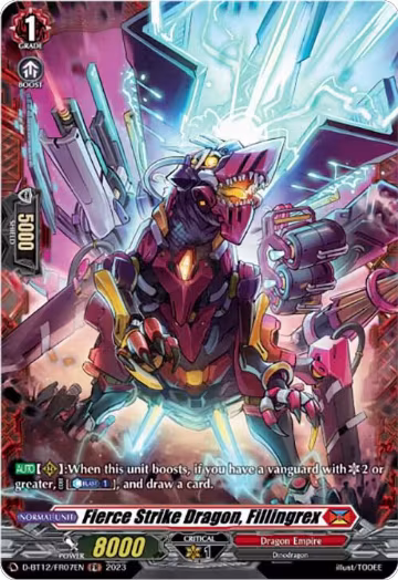 Fierce Strike Dragon, Fillingrex (FR) (D-BT12/FR07EN), D-BT12: Evenfall Onslaught — Vanguard card price