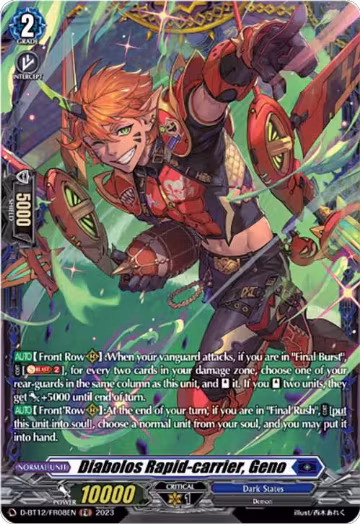 Diabolos Rapid-carrier, Geno (FR) (D-BT12/FR08EN), D-BT12: Evenfall Onslaught — Vanguard card price