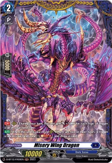 Misery Wing Dragon (FR) (D-BT12/FR09EN), D-BT12: Evenfall Onslaught — Vanguard card price