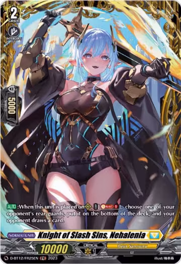Knight of Slash Sins, Nehalenia (FR) (D-BT12/FR25EN), D-BT12: Evenfall Onslaught — Vanguard card price
