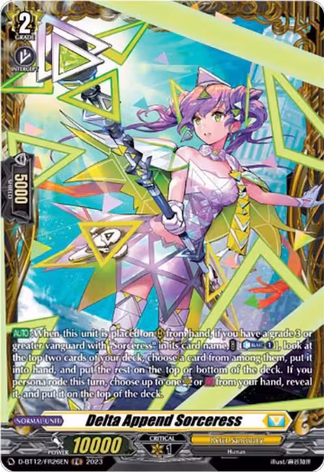 Delta Append Sorceress (FR) (D-BT12/FR26EN), D-BT12: Evenfall Onslaught — Vanguard card price