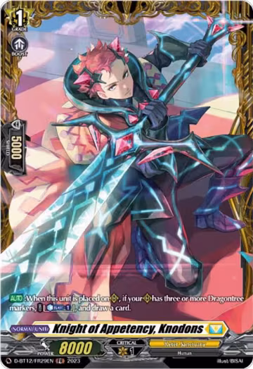Knight of Appetency, Knodons (FR) (D-BT12/FR29EN), D-BT12: Evenfall Onslaught — Vanguard card price