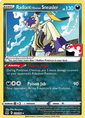 Radiant Hisuian Sneasler - 123/196 (123/196), Prize Pack Series Cards — Pokémon card price