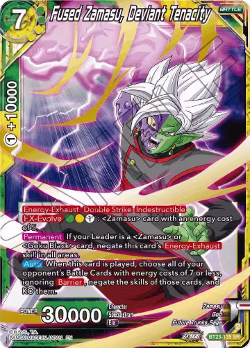 Fused Zamasu, Deviant Tenacity (BT23-135), Perfect Combination — DB Super card price