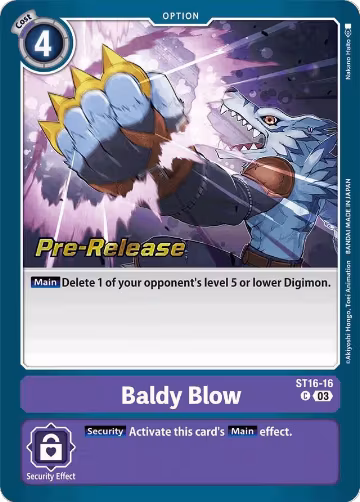 Baldy Blow (ST16-16 C), Starter Deck 16: Wolf of Friendship Pre-Release Cards — Digimon card price