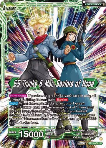 Trunks & Mai // SS Trunks & Mai, Saviors of Hope (BT23-071), Perfect Combination — DB Super card price