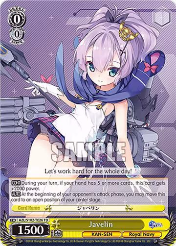 Javelin (AZL/S102-TE26 TD), Azur Lane — Weiß Schwarz card price