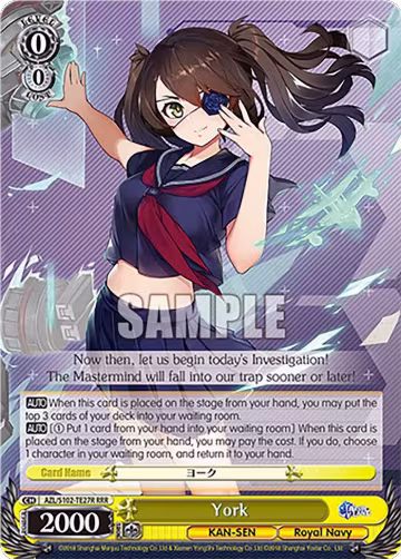 York (RRR) (AZL/S102-TE27R RRR), Azur Lane — Weiß Schwarz card price