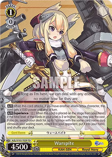 Warspite (AZL/S102-TE29 TD), Azur Lane — Weiß Schwarz card price