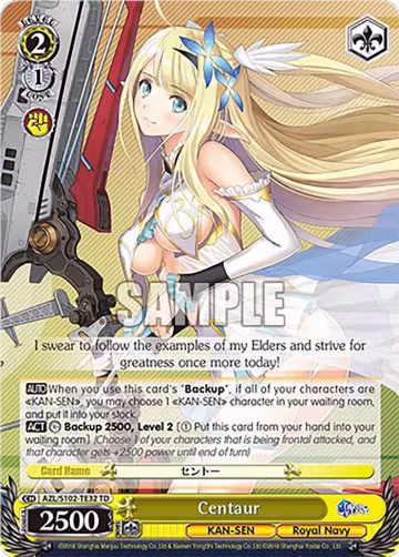 Centaur (AZL/S102-TE32 TD), Azur Lane — Weiß Schwarz card price