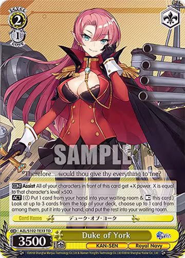Duke of York (AZL/S102-TE33 TD), Azur Lane — Weiß Schwarz card price