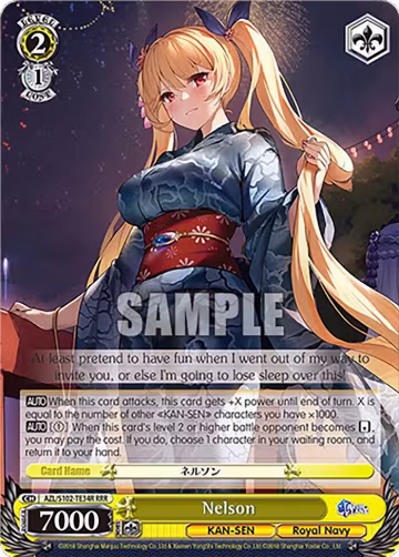Nelson (RRR) (AZL/S102-TE34R RRR), Azur Lane — Weiß Schwarz card price