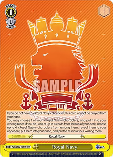 Royal Navy (RRR) (AZL/S102-TE37R RRR), Azur Lane — Weiß Schwarz card price