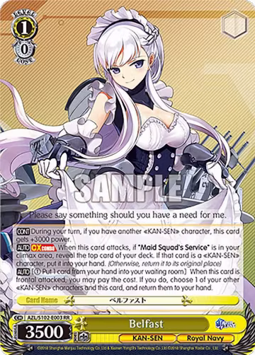 Belfast (AZL/S102-E003 RR), Azur Lane — Weiß Schwarz card price