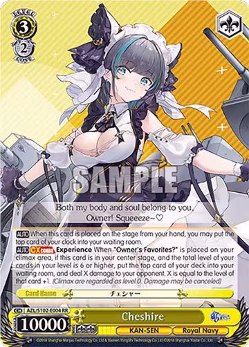 Cheshire (AZL/S102-E004 RR), Azur Lane — Weiß Schwarz card price