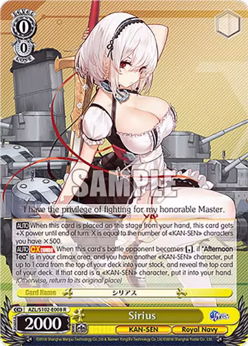 Sirius (AZL/S102-E008 R), Azur Lane — Weiß Schwarz card price