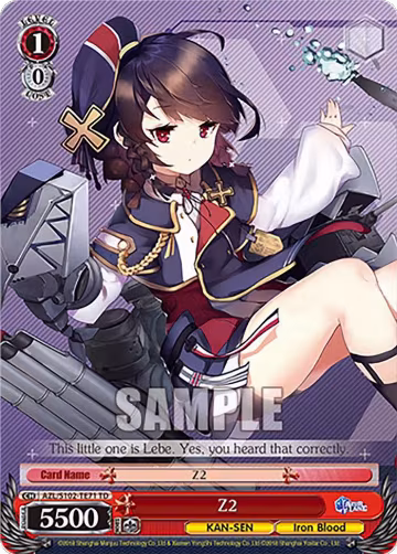 Z2 (AZL/S102-TE71 TD), Azur Lane — Weiß Schwarz card price