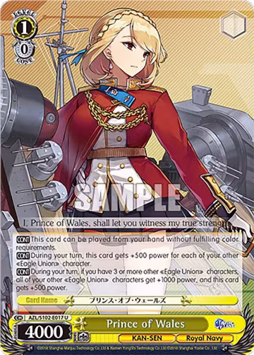 Prince of Wales (AZL/S102-E017 U), Azur Lane — Weiß Schwarz card price
