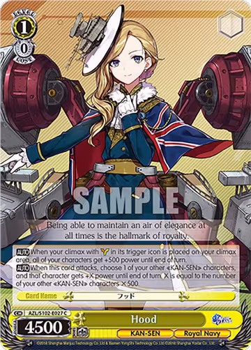 Hood (AZL/S102-E027 C), Azur Lane — Weiß Schwarz card price