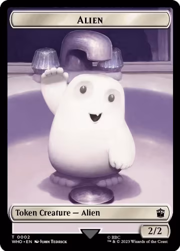 Alien // Dinosaur Double-Sided Token (2 // 20), Universes Beyond: Doctor Who — Magic card price
