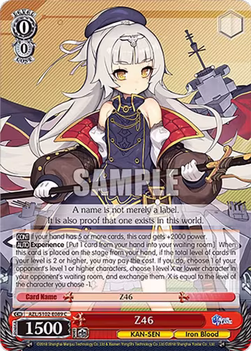 Z46 (AZL/S102-E089 C), Azur Lane — Weiß Schwarz card price