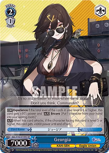 Georgia (SR) (AZL/S102-E109S SR), Azur Lane — Weiß Schwarz card price