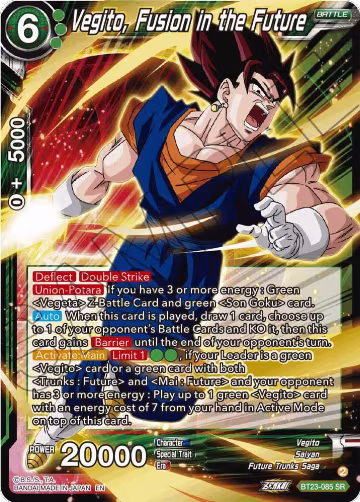 Vegito, Fusion in the Future (BT23-085), Perfect Combination — DB Super card price