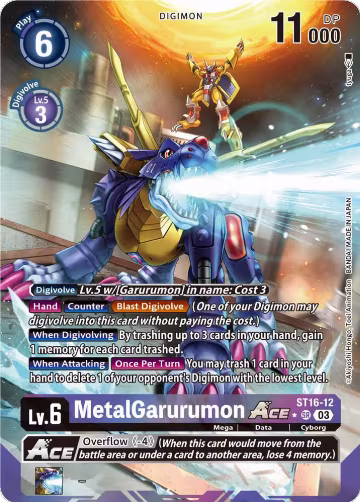 MetalGarurumon ACE (Alternate Art) (ST16-12 SR) — card price