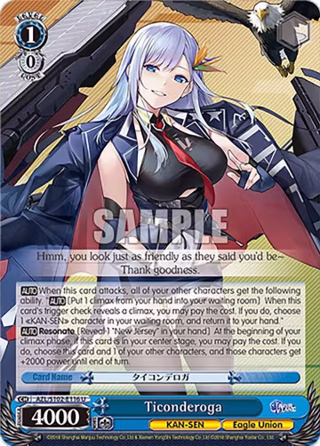 Ticonderoga (AZL/S102-E116 U), Azur Lane — Weiß Schwarz card price