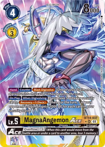 MagnaAngemon ACE (English Exclusive Alternate Art) (BT14-037 SR), Blast Ace — Digimon card price