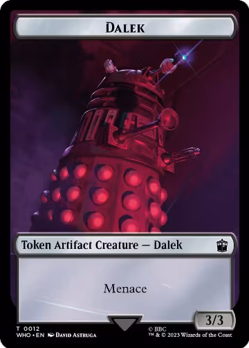 Dalek // Food (0026) Double-Sided Token (12 // 26), Universes Beyond: Doctor Who — Magic card price