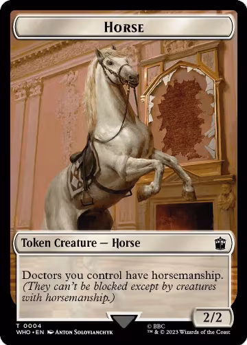 Horse // Clue (0022) Double-Sided Token (4 // 22), Universes Beyond: Doctor Who — Magic card price