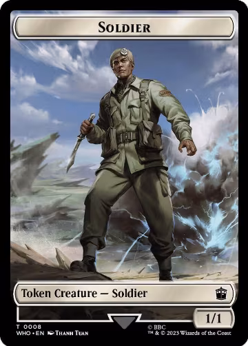Soldier // Dinosaur Double-Sided Token (8 // 20), Universes Beyond: Doctor Who — Magic card price