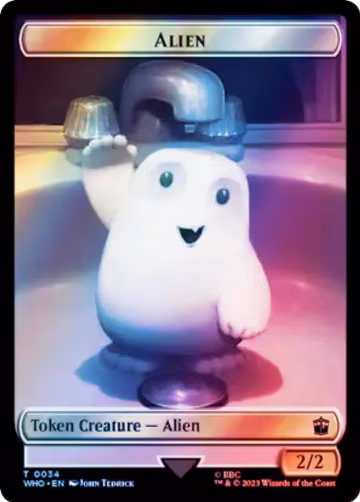 Alien // Treasure (0061) Double-Sided Token (Surge Foil) (34 // 61), Universes Beyond: Doctor Who — Magic card price