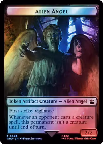 Alien Angel // Food (0057) Double-Sided Token (Surge Foil) (43 // 57), Universes Beyond: Doctor Who — Magic card price