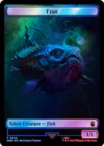 Fish // Clue (0055) Double-Sided Token (Surge Foil) (42 // 55), Universes Beyond: Doctor Who — Magic card price