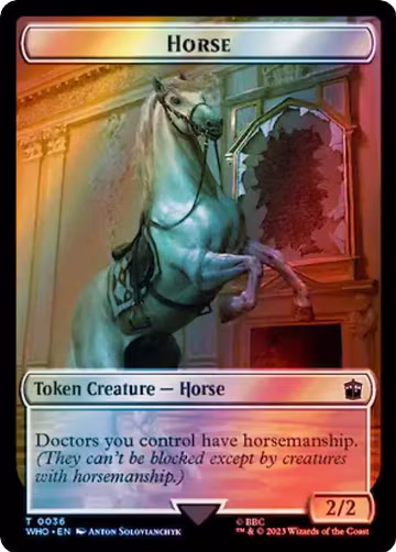 Horse // Food (0057) Double-Sided Token (Surge Foil) (36 // 57), Universes Beyond: Doctor Who — Magic card price