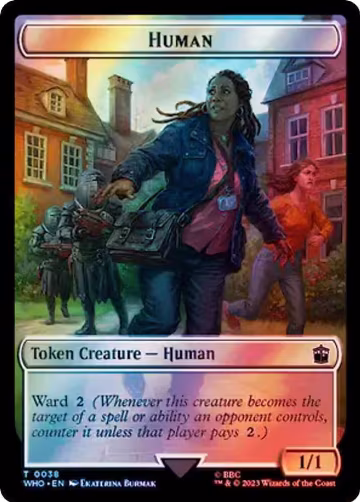Human (0038) // Food (0059) Double-Sided Token (Surge Foil) (38 // 59), Universes Beyond: Doctor Who — Magic card price