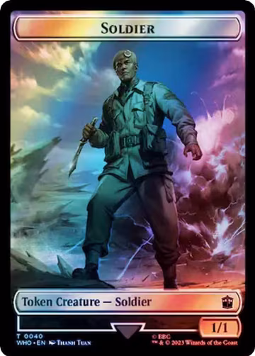 Soldier // Treasure (0061) Double-Sided Token (Surge Foil) (40 // 61), Universes Beyond: Doctor Who — Magic card price
