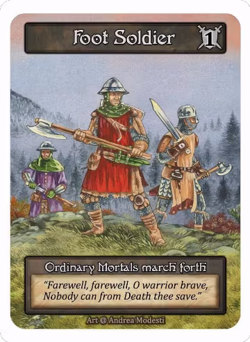Foot Soldier (3) (Box Topper), Alpha — Sorcery card price