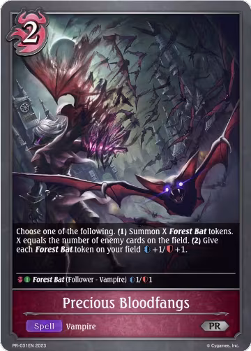 Precious Bloodfangs (PR-031EN), Shadowverse: Evolve Promo Cards — Shadowverse card price